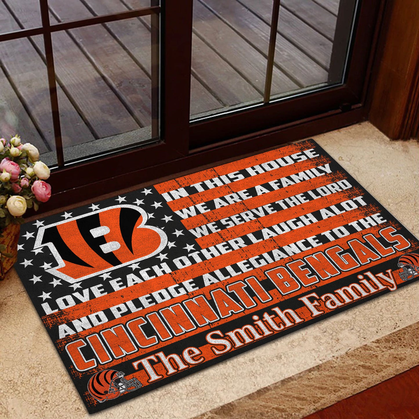 Cincinnati Bengals Personalized Doormat BG290