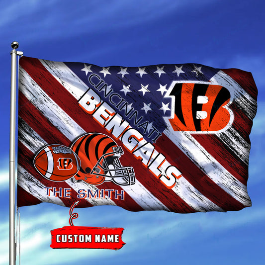 Cincinnati Bengals Personalized Flag 141