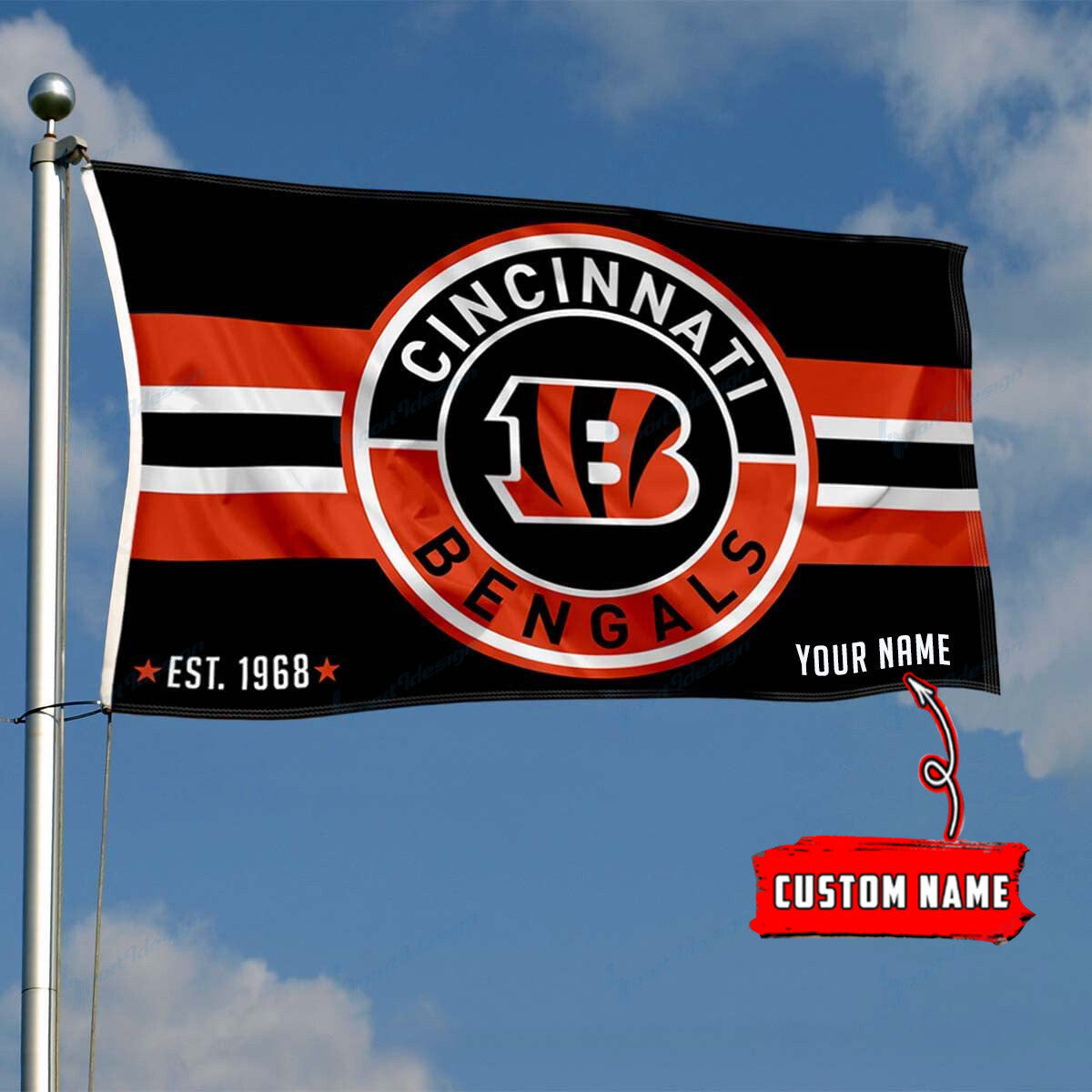 Cincinnati Bengals Personalized Flag 173