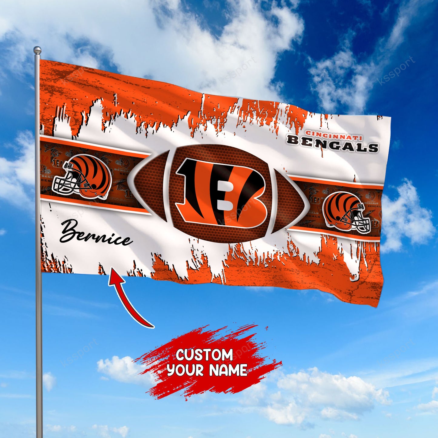 Cincinnati Bengals Personalized Flag 379