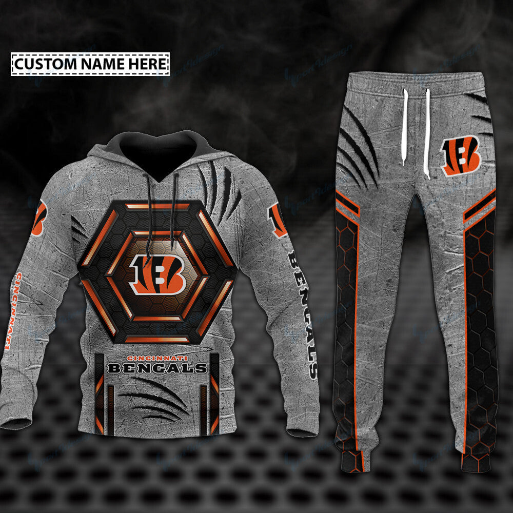 Cincinnati Bengals Personalized Hoodie and Jogger Set BG850