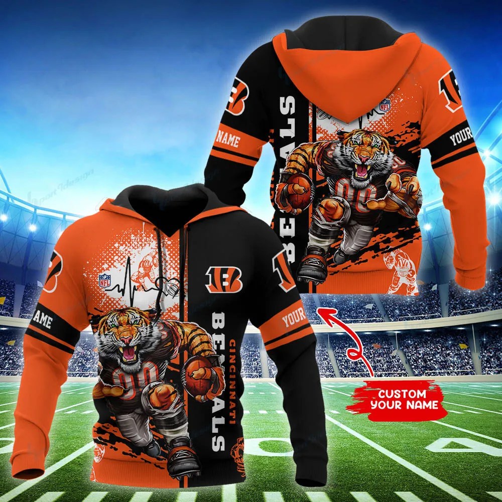 Cincinnati Bengals Personalized Hoodie and Jogger Set Hoodie BG857