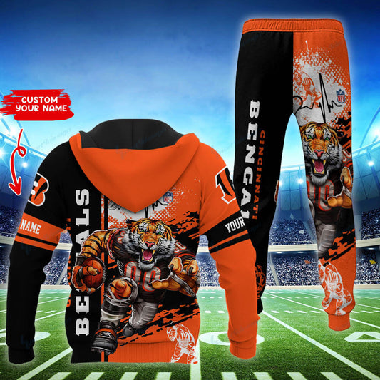 Cincinnati Bengals Personalized Hoodie and Jogger Set Hoodie BG857