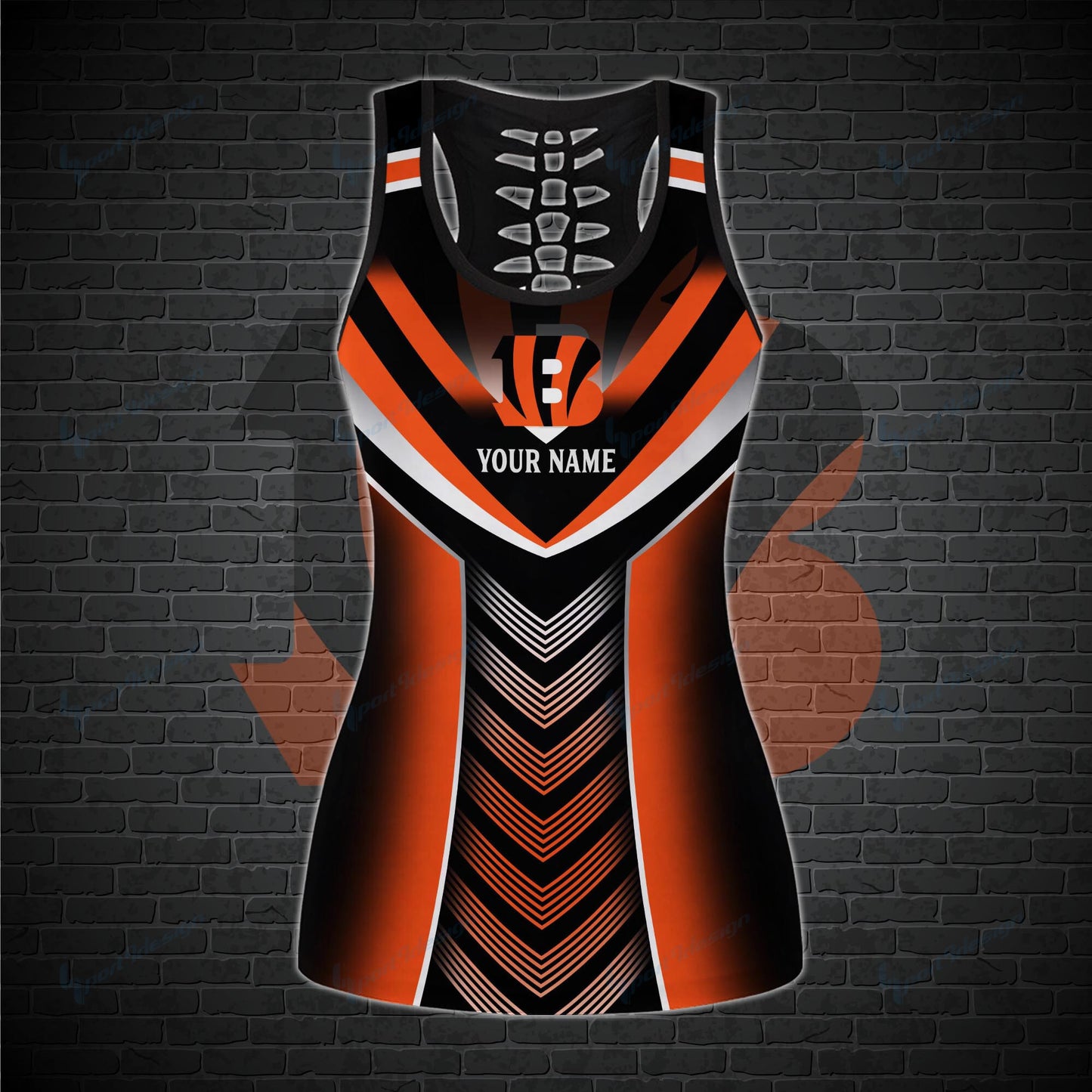 Cincinnati Bengals Personalized Leggings And Tank Top BG07