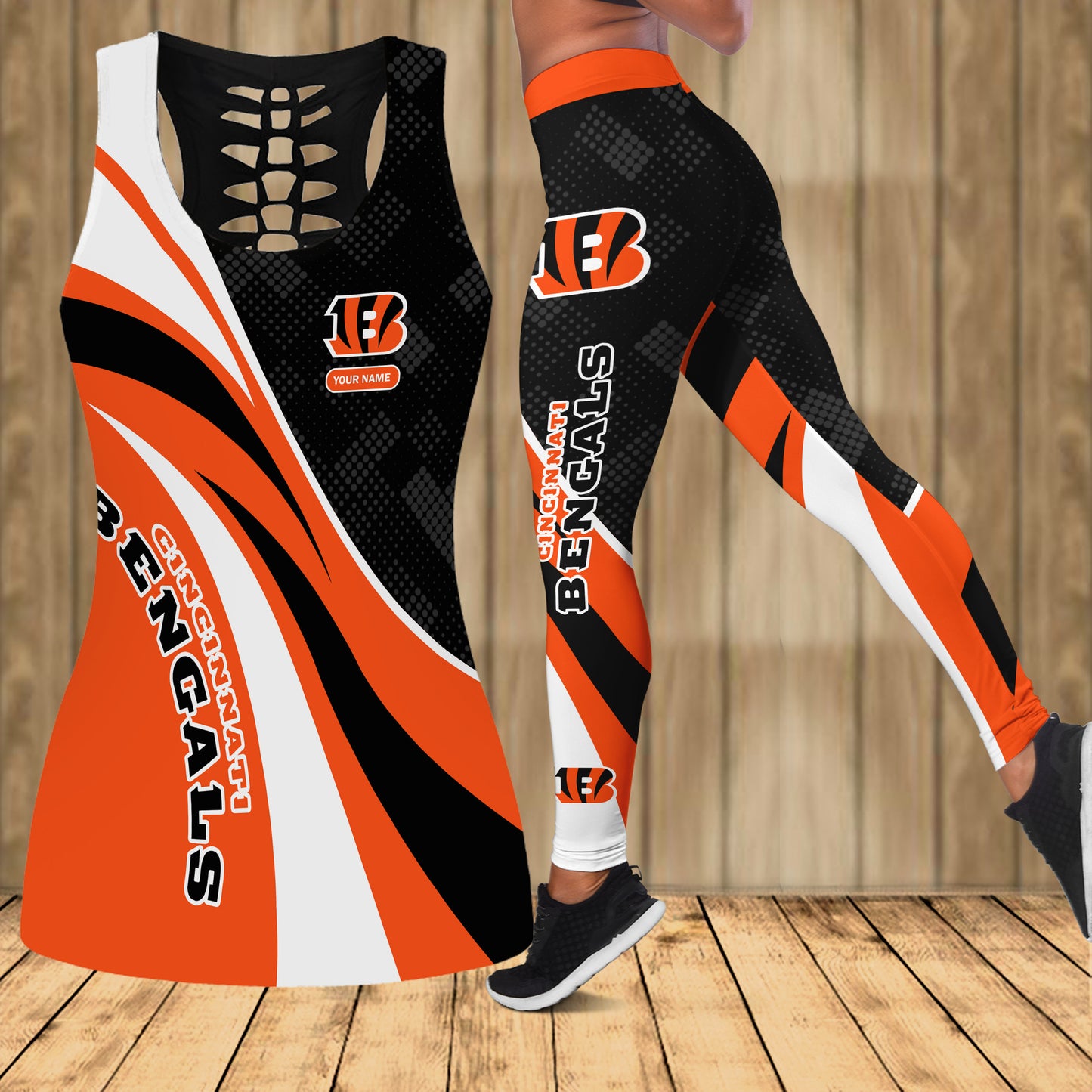 Cincinnati Bengals Personalized Leggings And Tank Top BG113