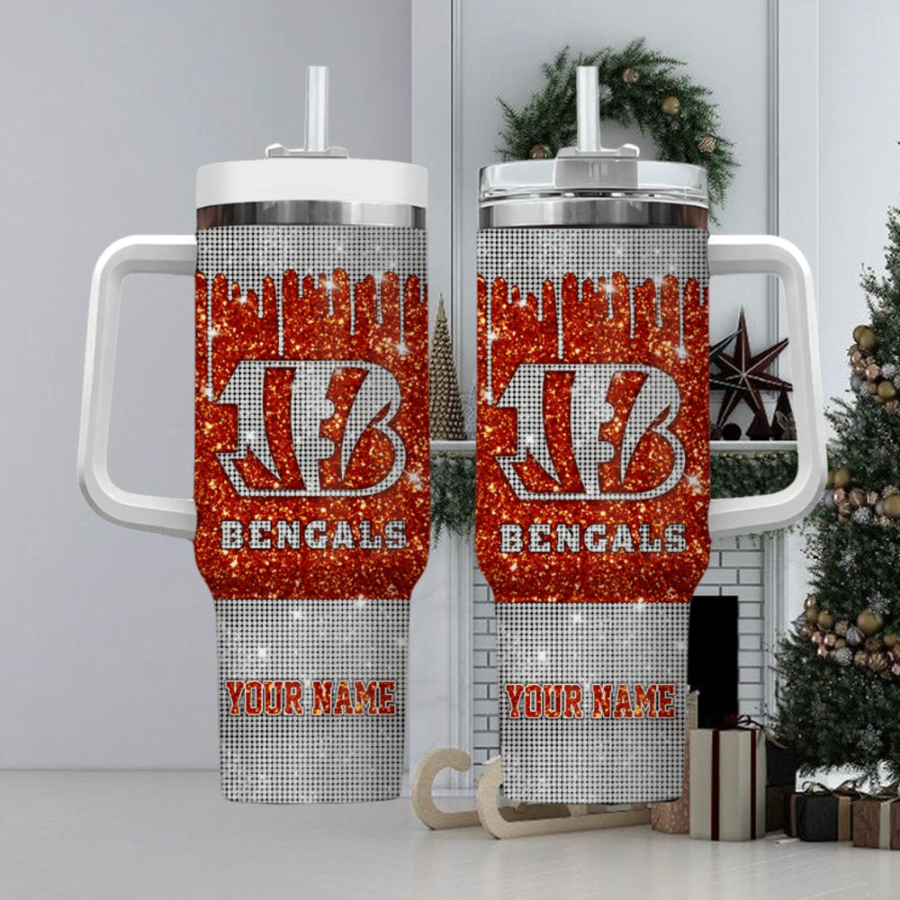 Cincinnati Bengals Personalized 40oz Stanley Tumbler AZC40OZT006