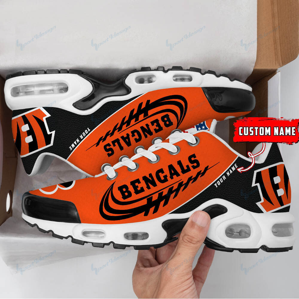 Cincinnati Bengals Personalized Plus T-N Youth Sneakers BG08