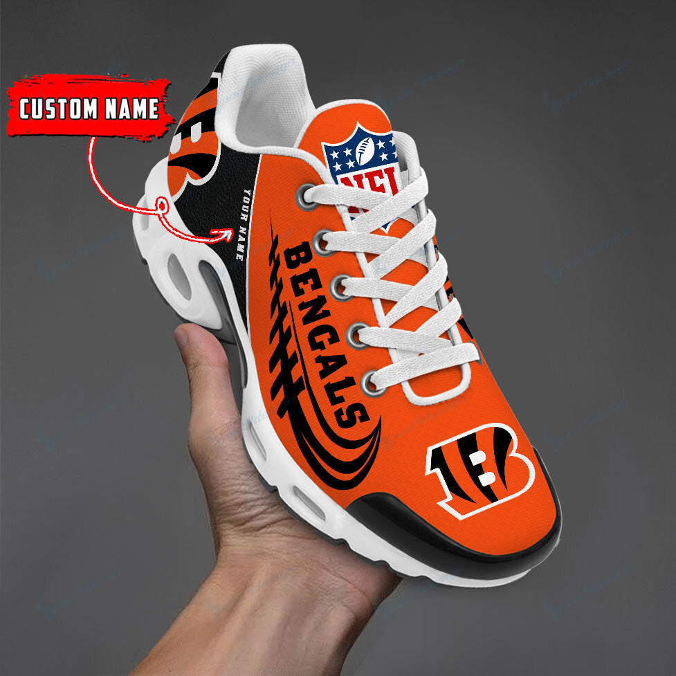 Cincinnati Bengals Personalized Plus T-N Youth Sneakers BG08