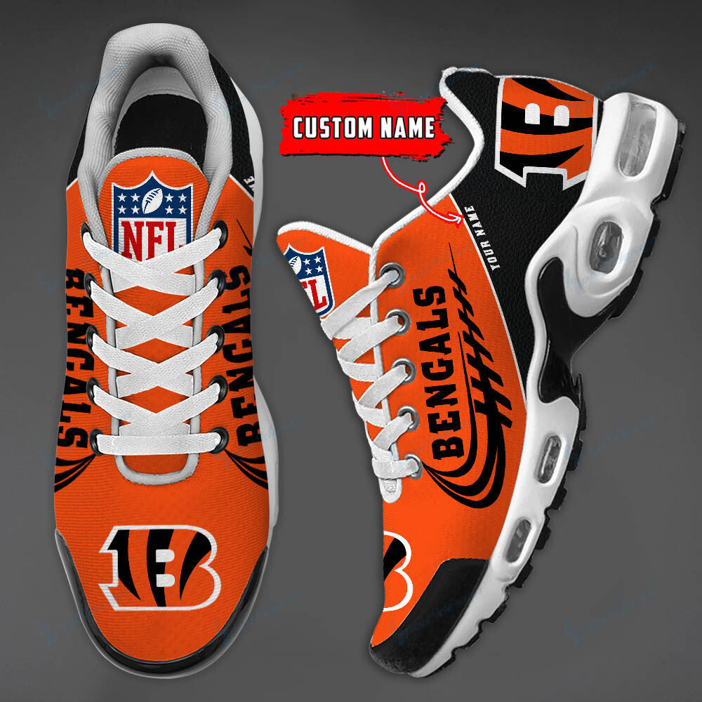 Cincinnati Bengals Personalized Plus T-N Youth Sneakers BG08