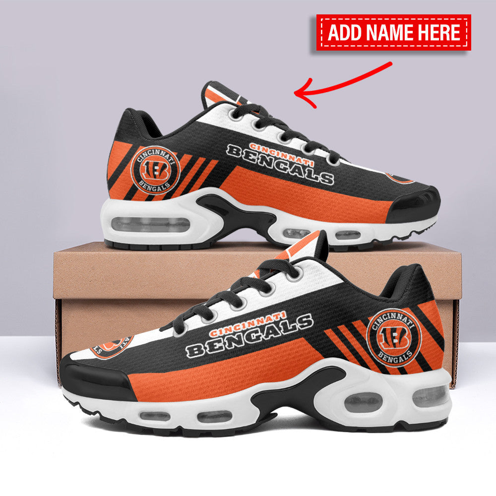 Cincinnati Bengals Personalized Plus T-N Youth Sneakers BG118
