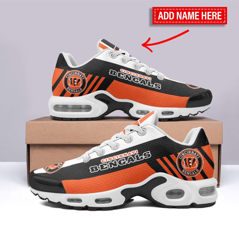 Cincinnati Bengals Personalized Plus T-N Youth Sneakers BG118