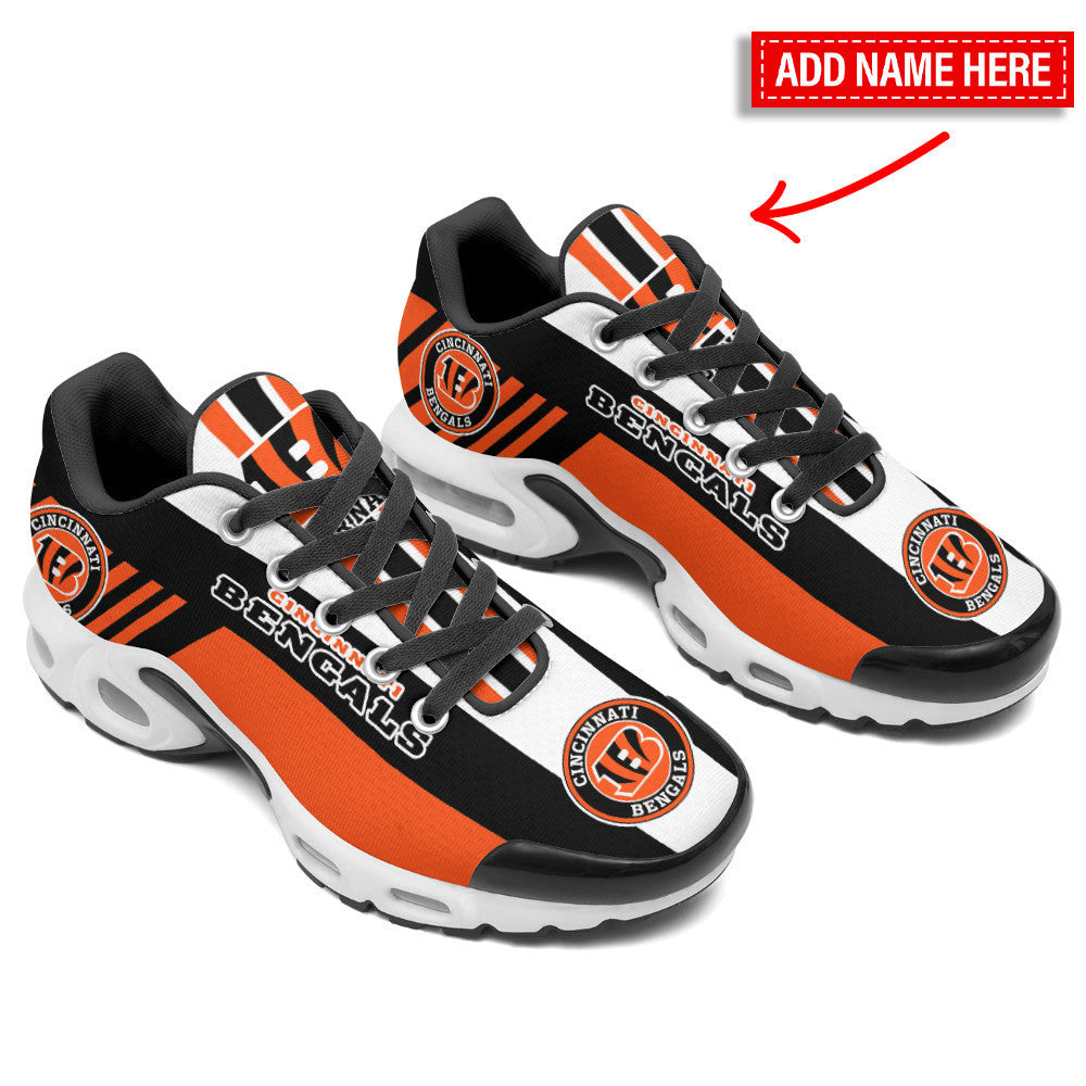 Cincinnati Bengals Personalized Plus T-N Youth Sneakers BG118