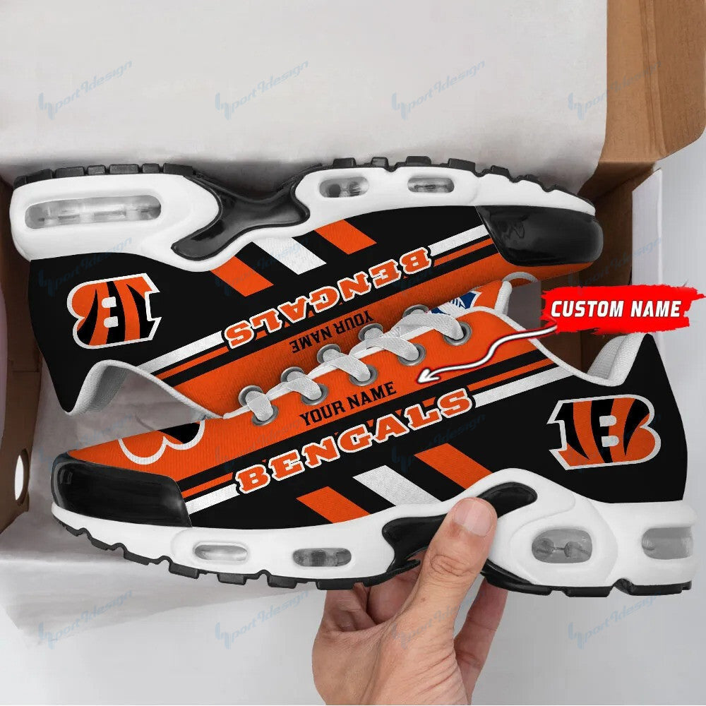 Cincinnati Bengals Personalized Plus T-N Youth Sneakers BG54