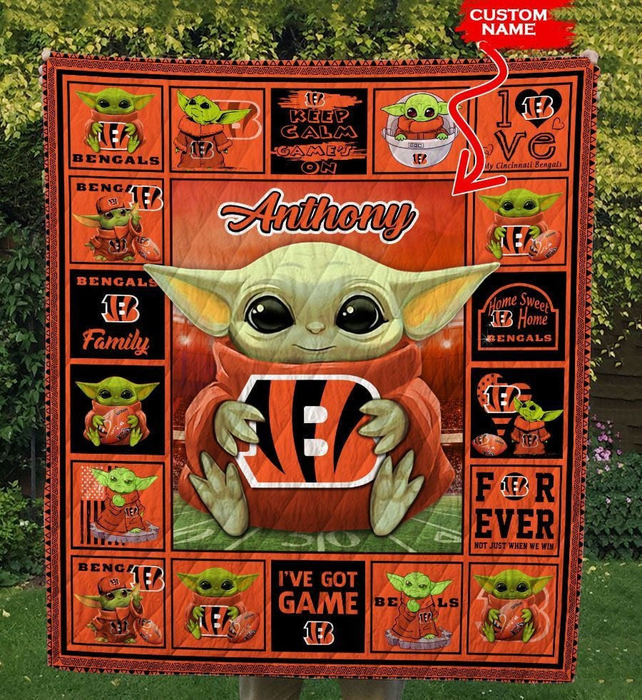 Cincinnati Bengals Personalized Premium Quilt BG10