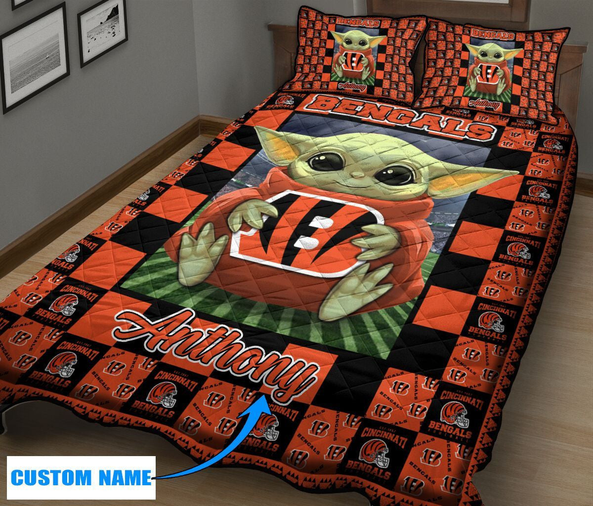 Cincinnati Bengals Personalized Quilt Set BG39