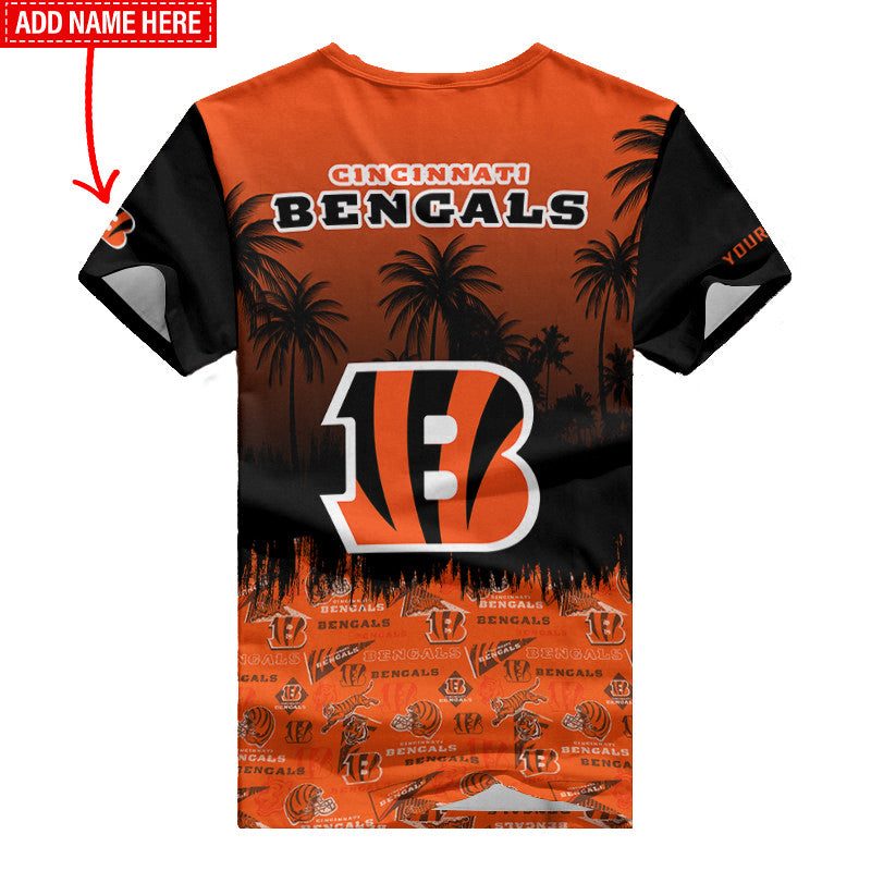 Cincinnati Bengals Personalized Summer V-neck Women T-shirt BG355