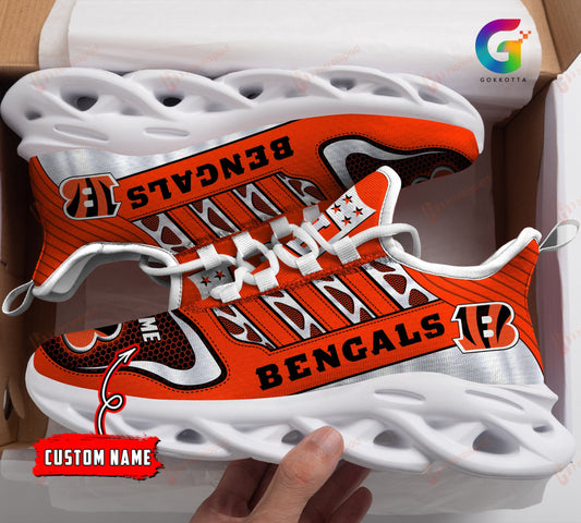 Cincinnati Bengals Personalized Yezy Running Sneakers 225