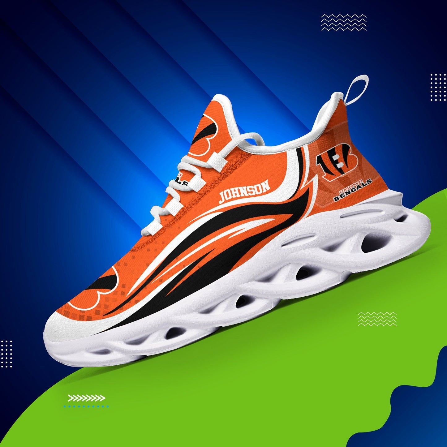 Cincinnati Bengals Personalized Yezy Running Sneakers 392