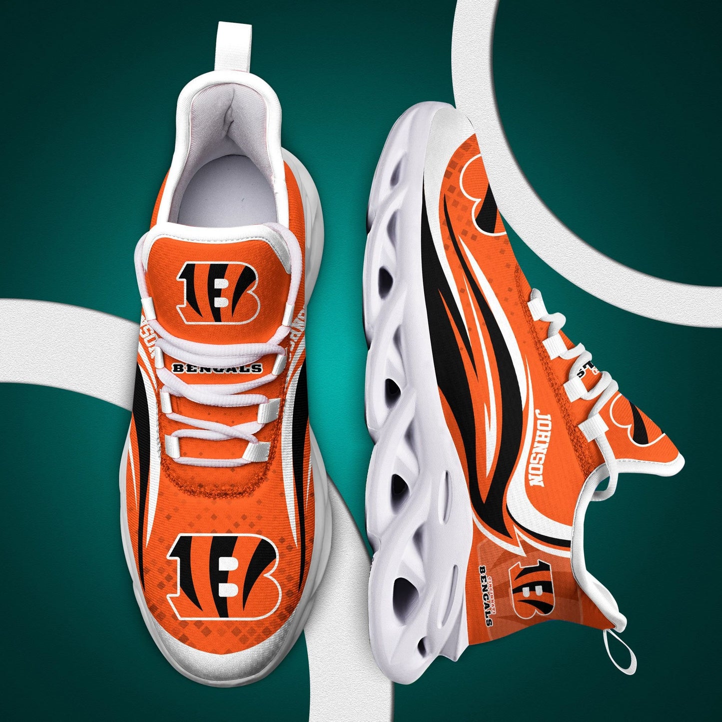 Cincinnati Bengals Personalized Yezy Running Sneakers 392