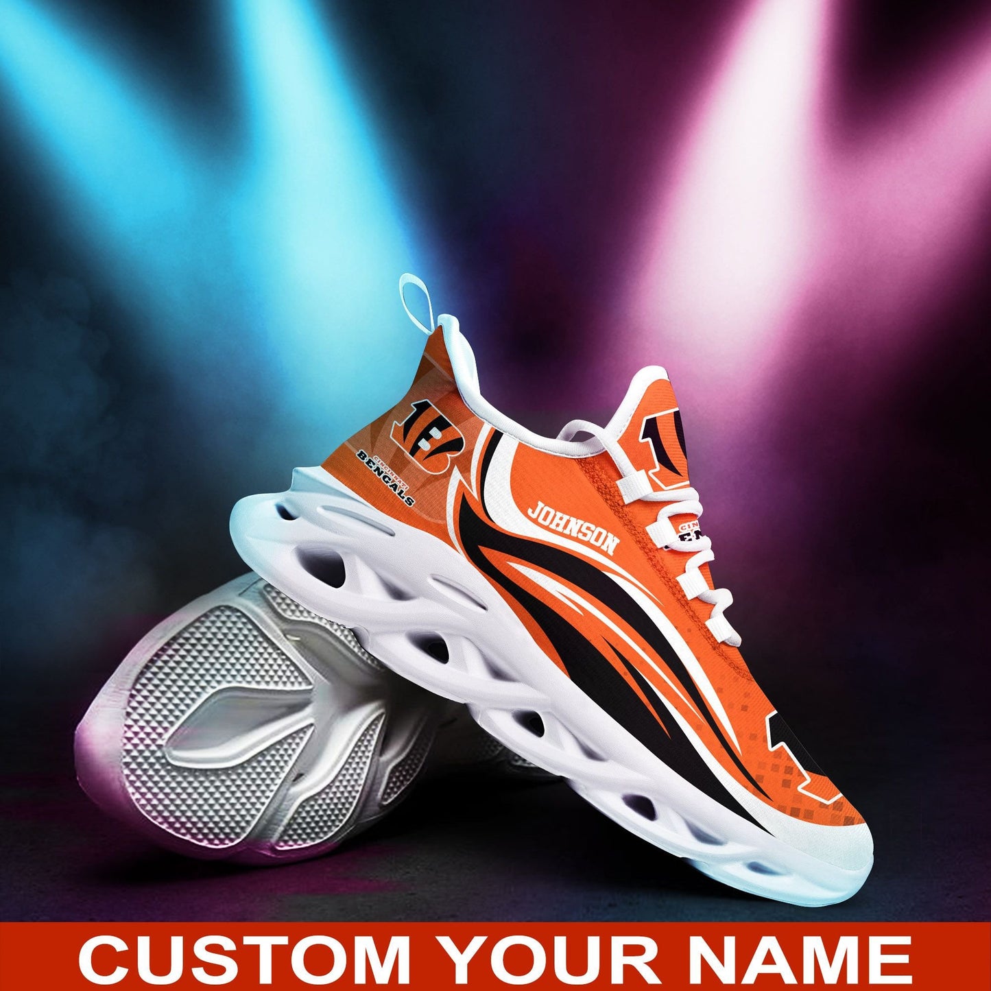 Cincinnati Bengals Personalized Yezy Running Sneakers 392