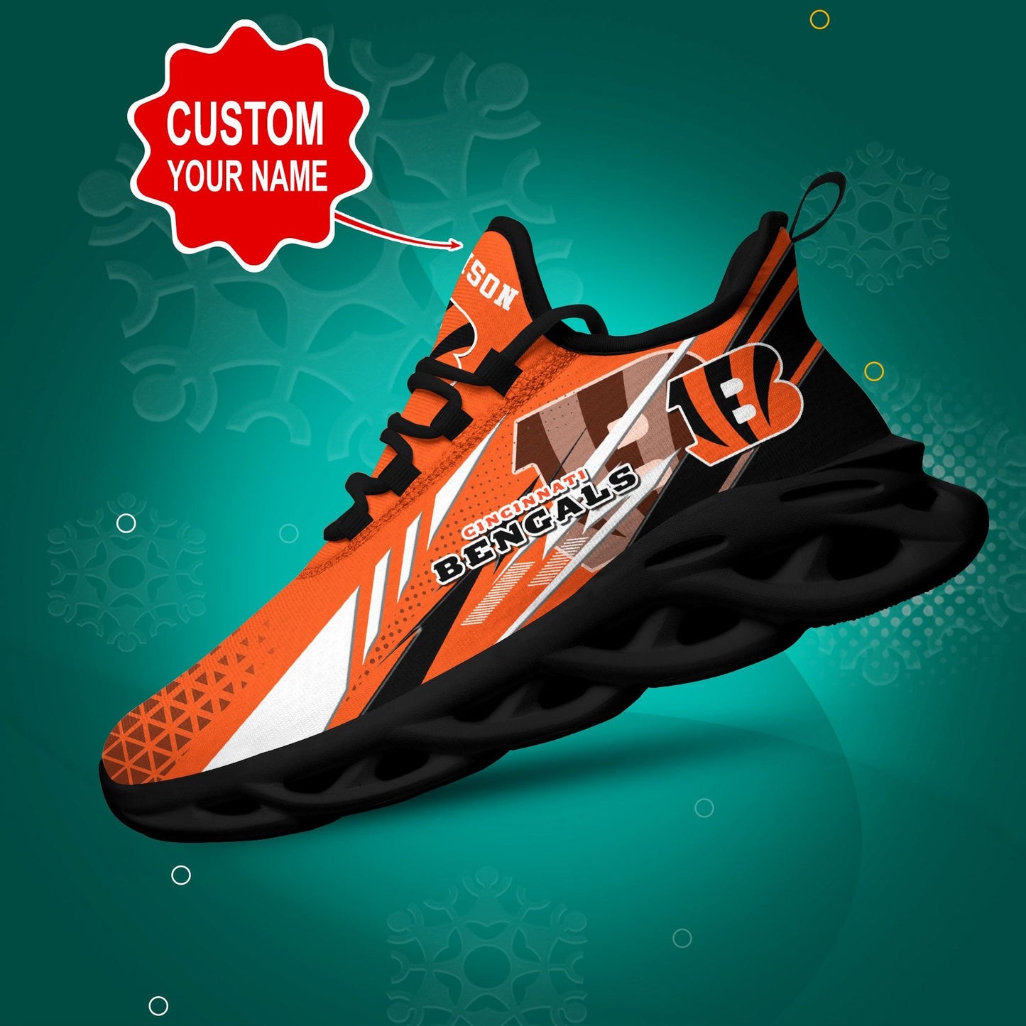Cincinnati Bengals Personalized Yezy Running Sneakers 393