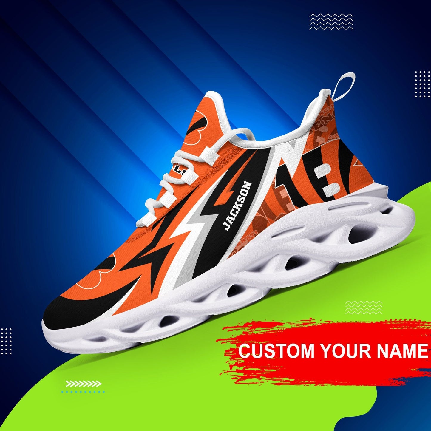 Cincinnati Bengals Personalized Yezy Running Sneakers 394