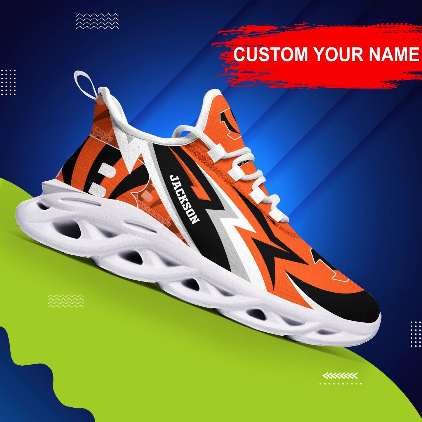 Cincinnati Bengals Personalized Yezy Running Sneakers 394
