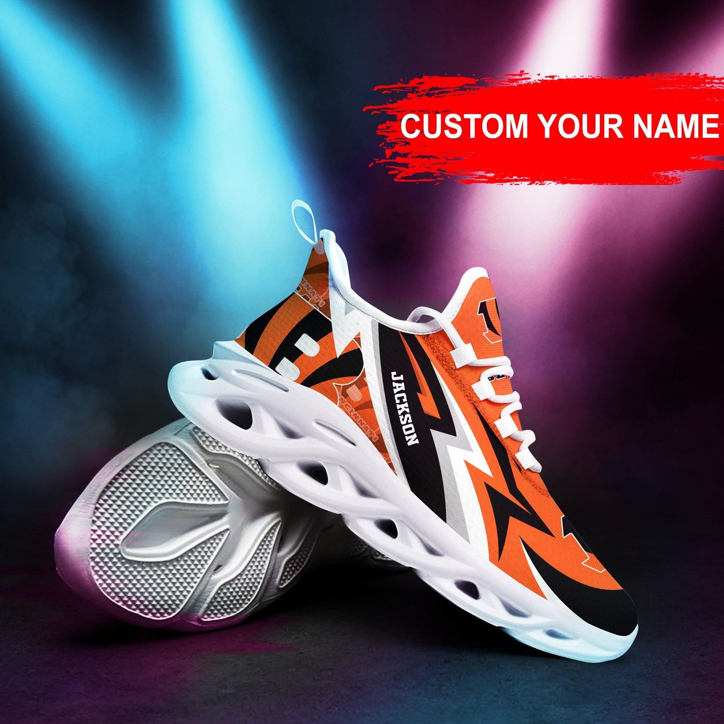 Cincinnati Bengals Personalized Yezy Running Sneakers 394