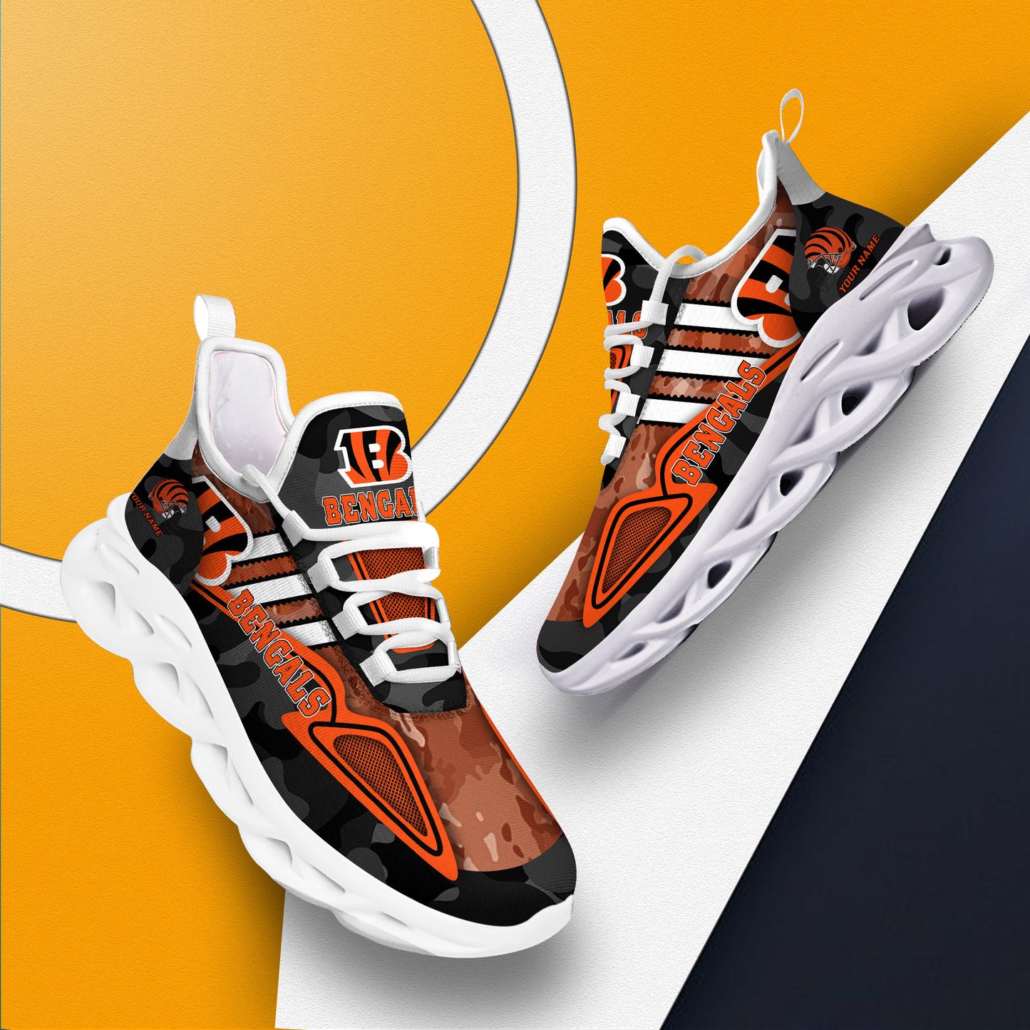 Cincinnati Bengals Personalized Yezy Running Sneakers BB270