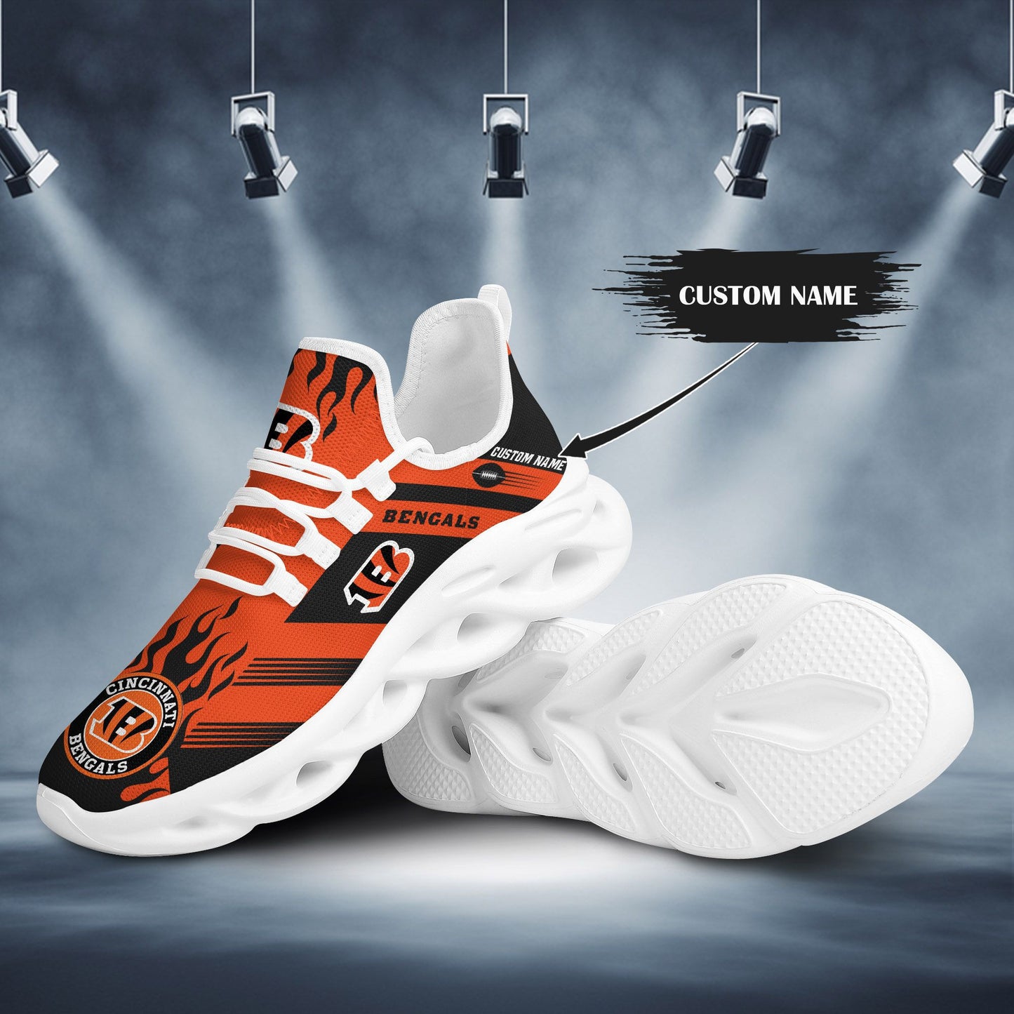Cincinnati Bengals Personalized Yezy Running Sneakers BB596