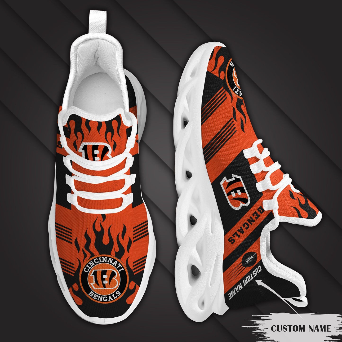 Cincinnati Bengals Personalized Yezy Running Sneakers BB596