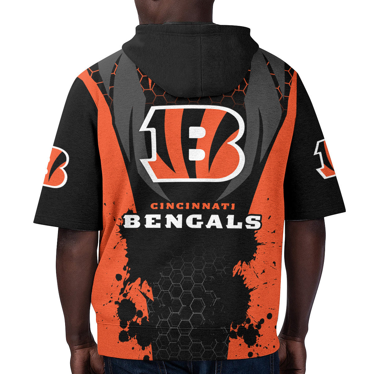 Cincinnati Bengals Short Sleeve Hoodie BG02