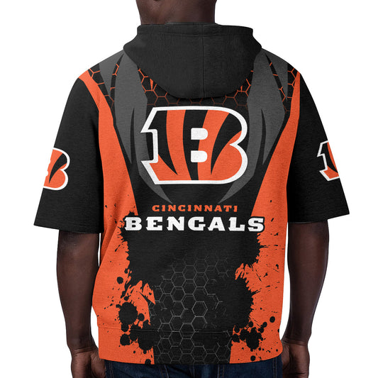 Cincinnati Bengals Short Sleeve Hoodie BG02
