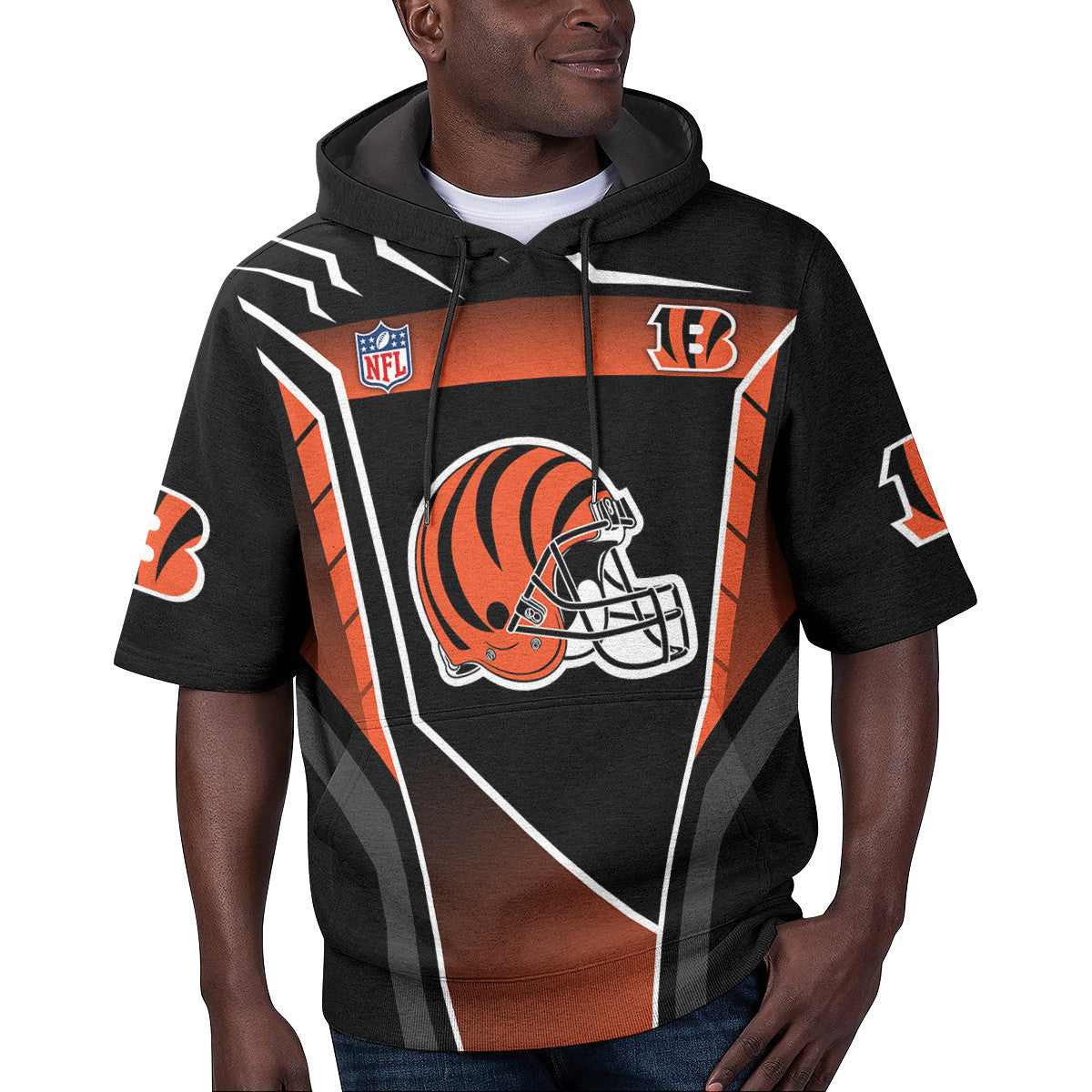 Cincinnati Bengals Short Sleeve Hoodie BG56