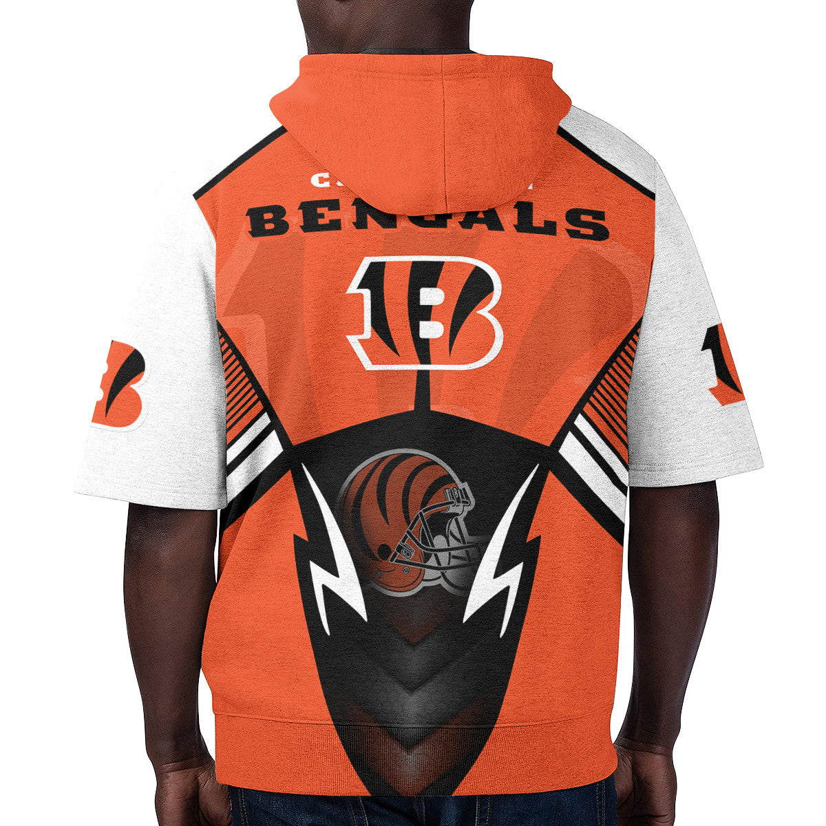 Cincinnati Bengals Short Sleeve Hoodie BG62