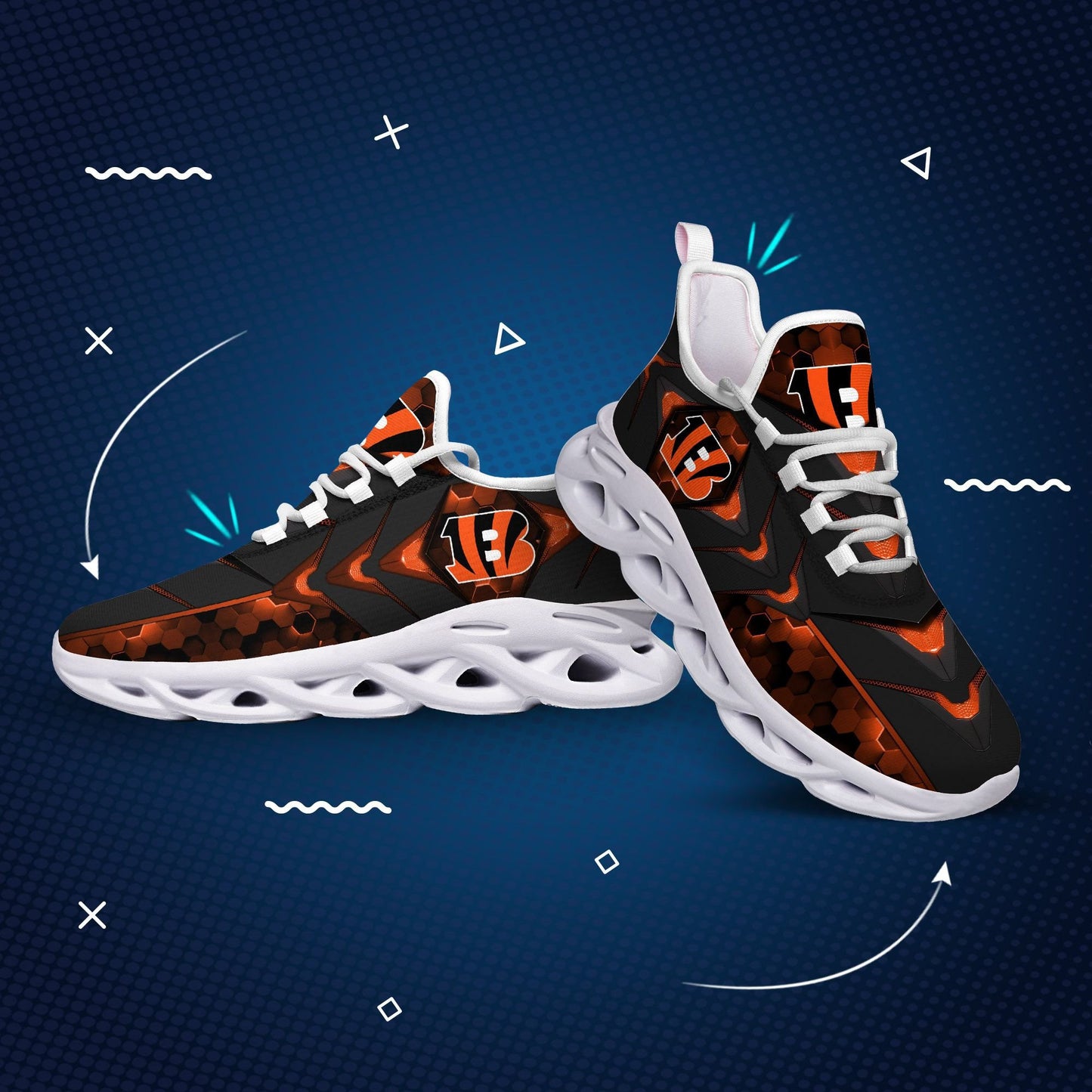 Cincinnati Bengals Yezy Running Sneakers 385