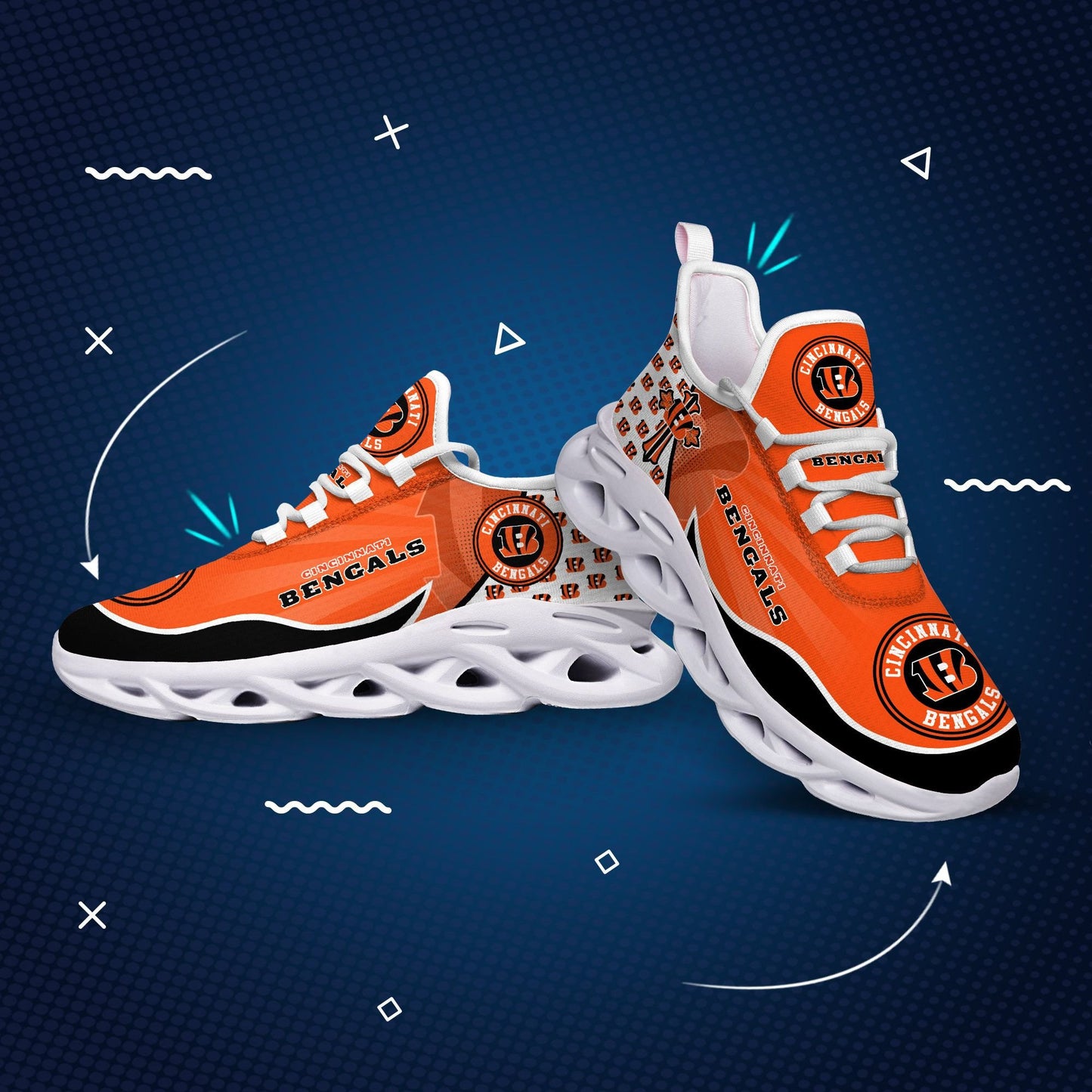 Cincinnati Bengals Yezy Running Sneakers 387