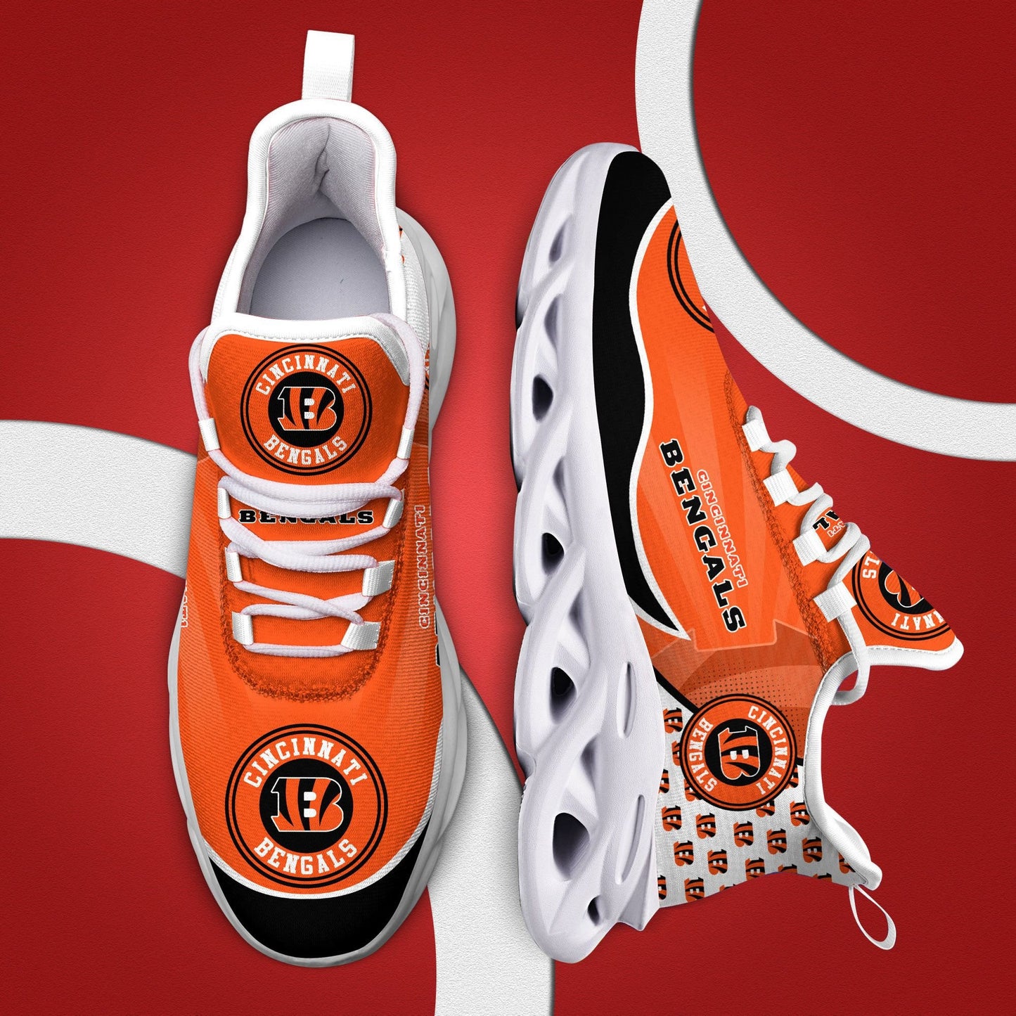 Cincinnati Bengals Yezy Running Sneakers 387
