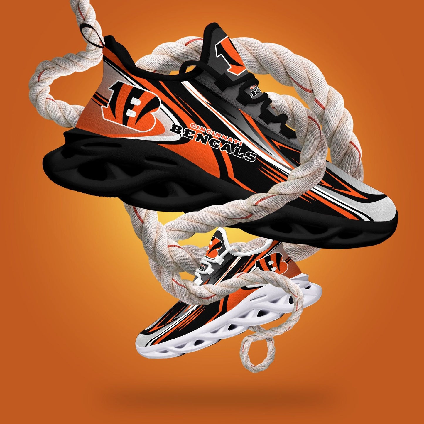 Cincinnati Bengals Yezy Running Sneakers 388