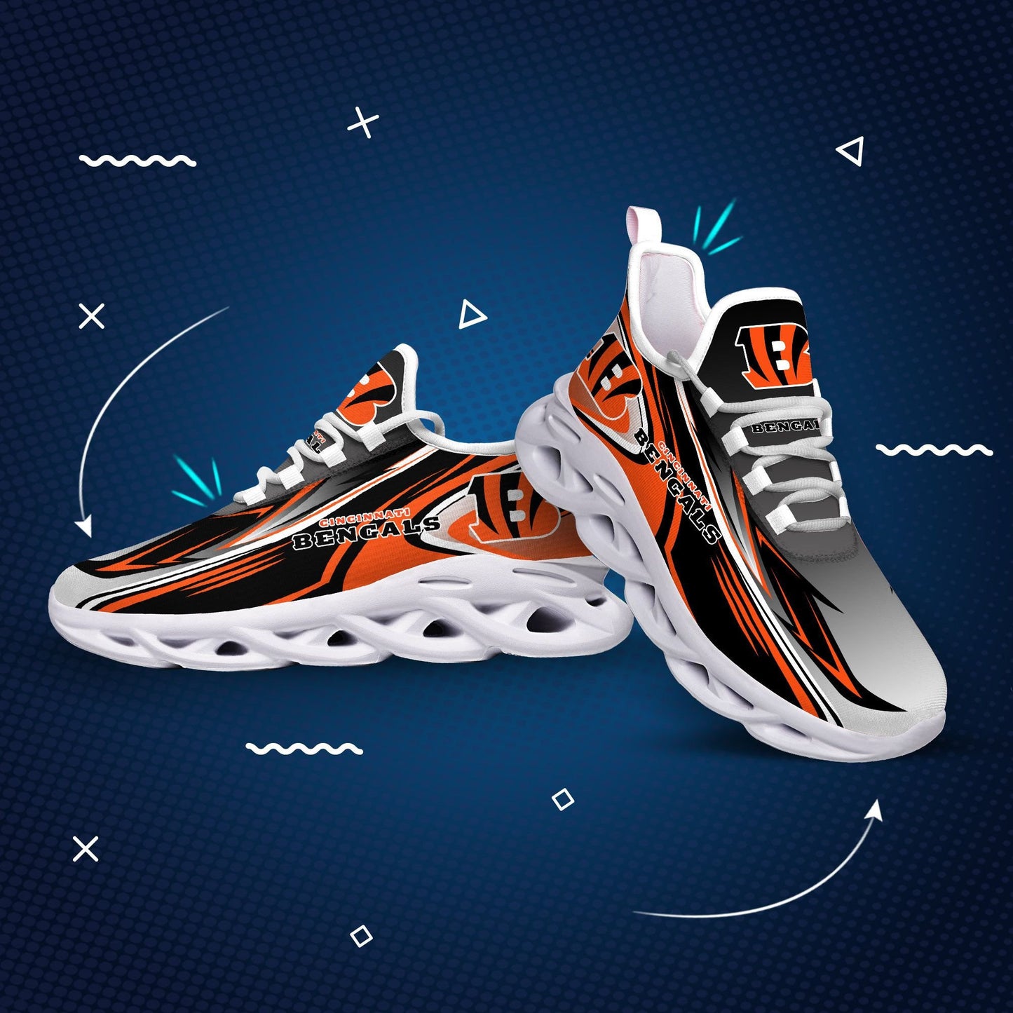 Cincinnati Bengals Yezy Running Sneakers 388
