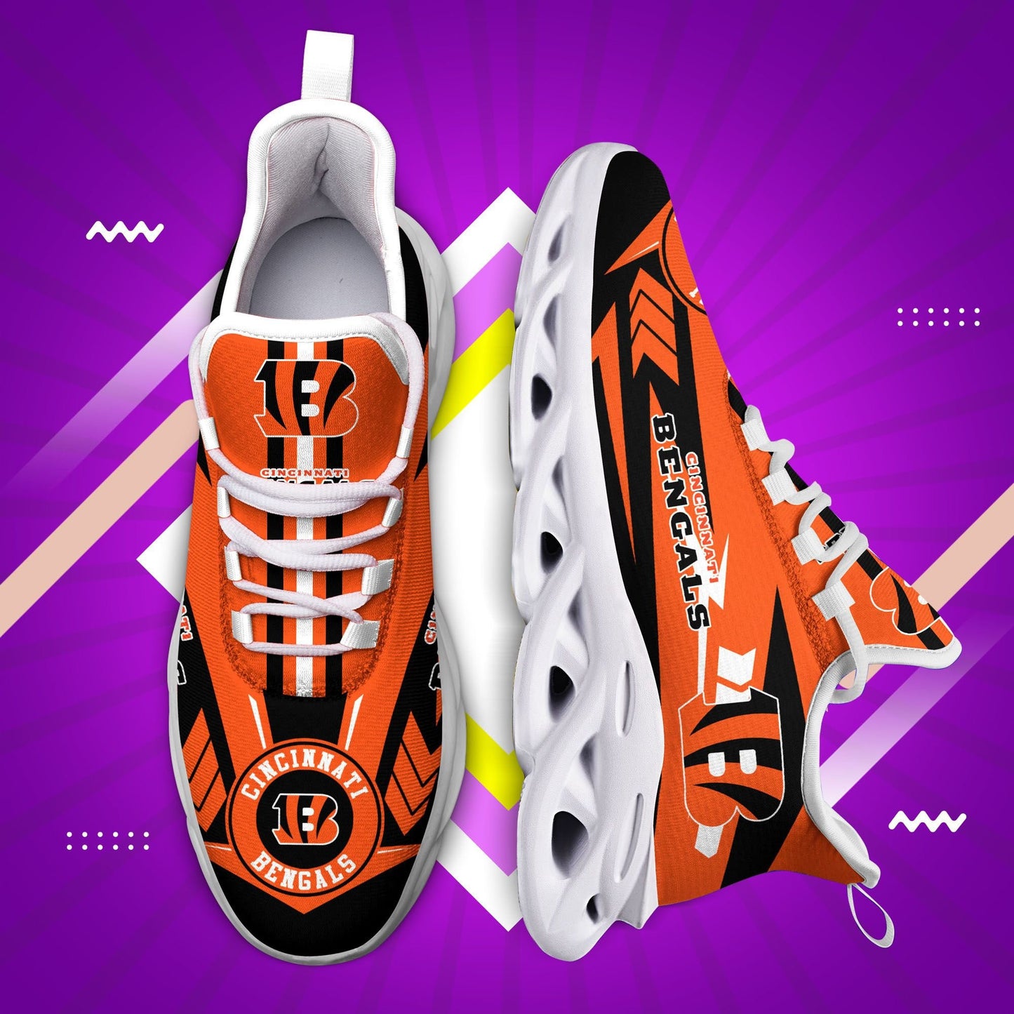 Cincinnati Bengals Yezy Running Sneakers 390