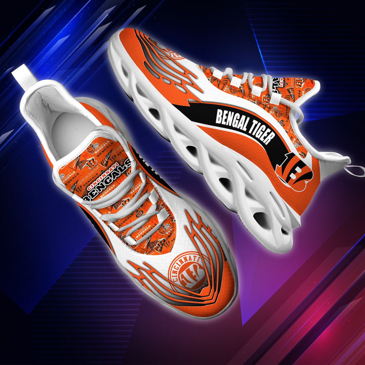 Cincinnati Bengals Yezy Running Sneakers BB175