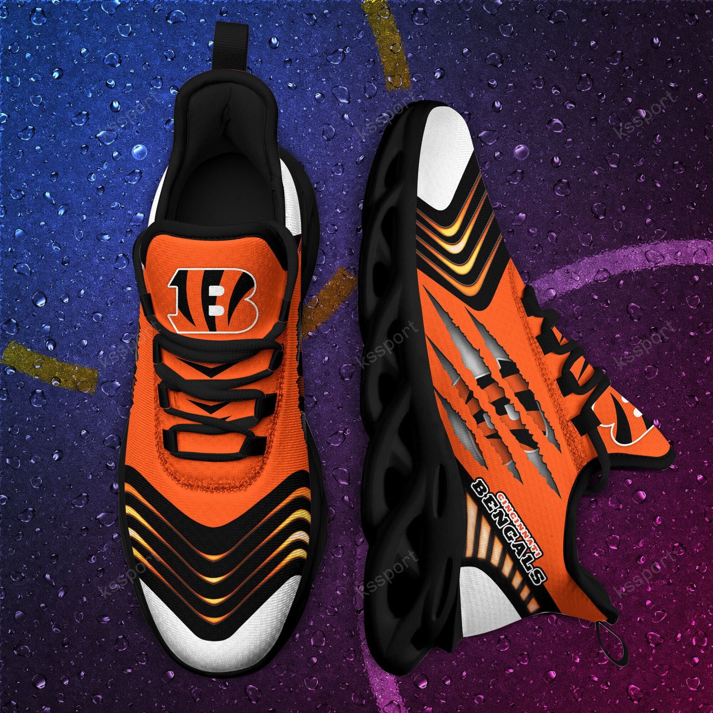 Cincinnati Bengals Yezy Running Sneakers BB420
