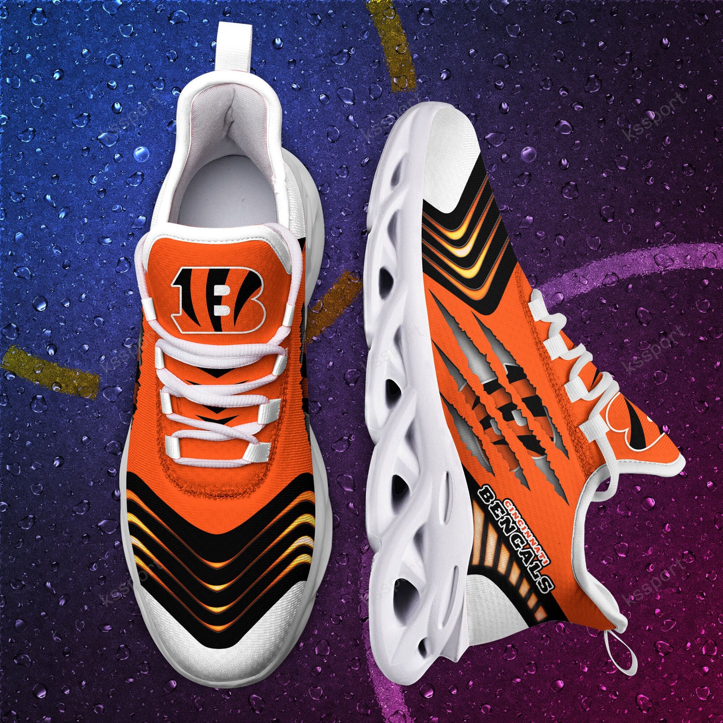 Cincinnati Bengals Yezy Running Sneakers BB420
