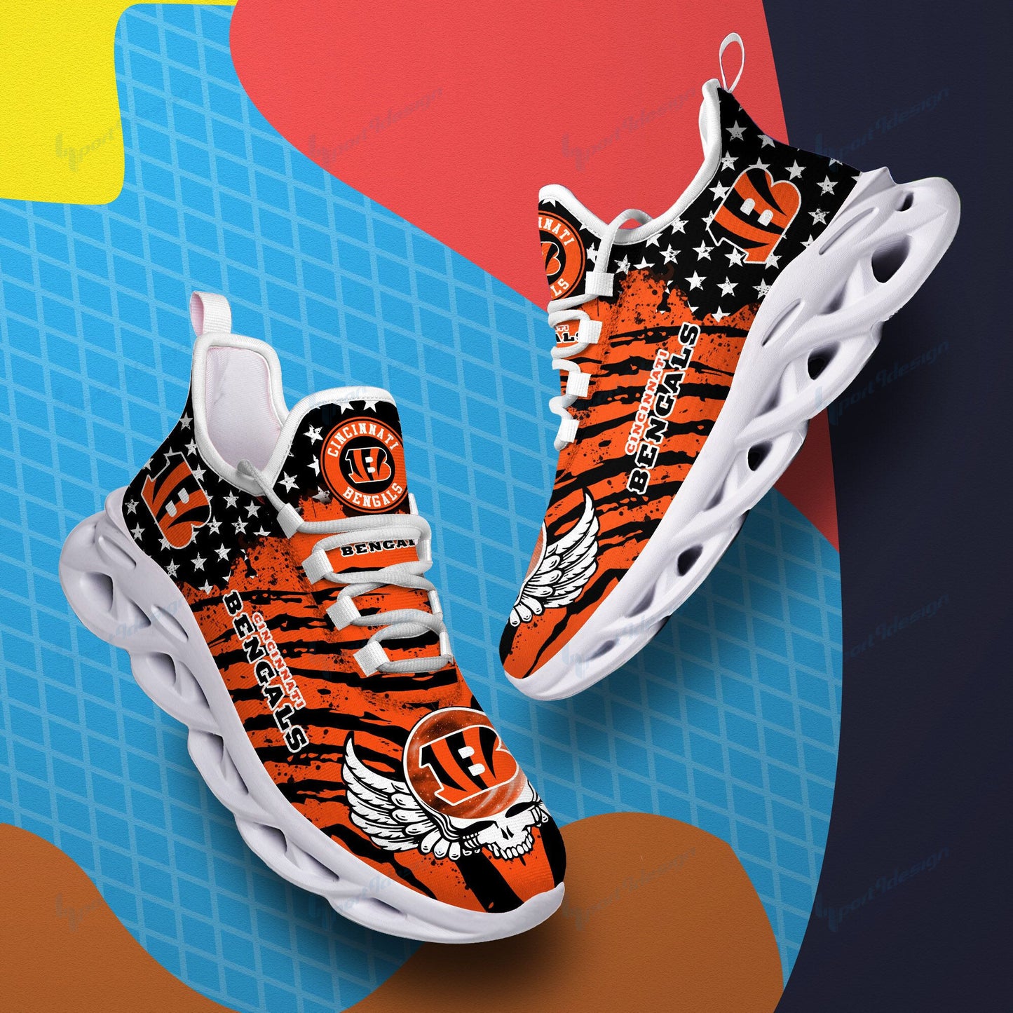 Cincinnati Bengals Yezy Running Sneakers BB772