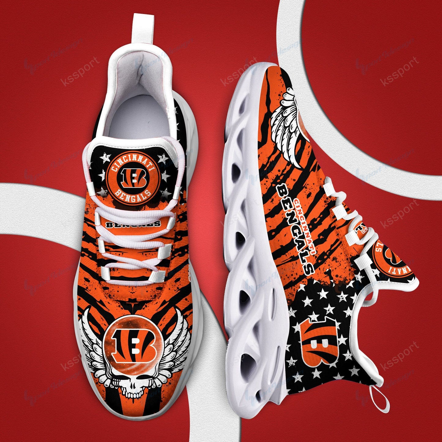 Cincinnati Bengals Yezy Running Sneakers BB772
