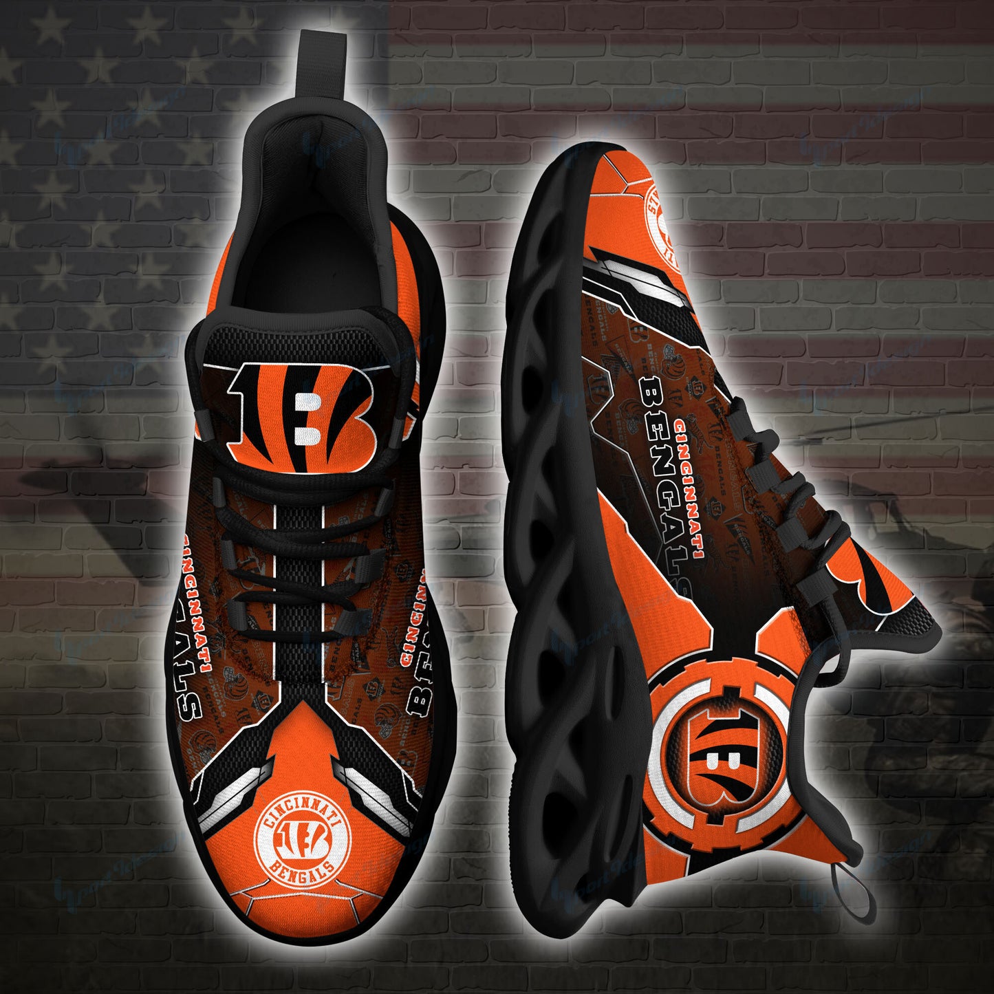 Cincinnati Bengals Yezy Running Sneakers SPD11