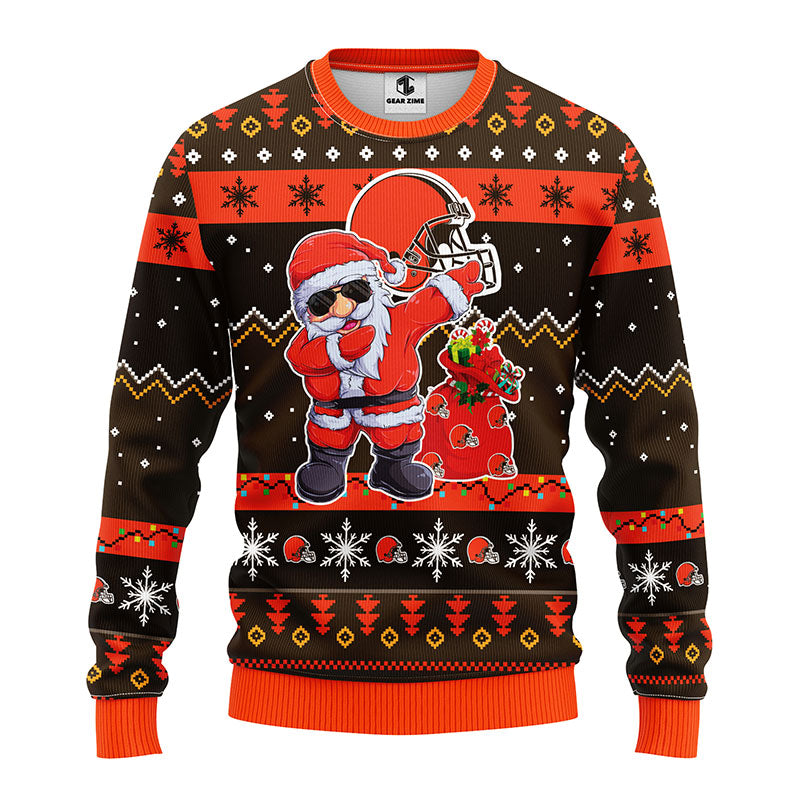Cincinnati Bengals Dabbing Santa Claus Ugly Christmas Sweater BGSWT162
