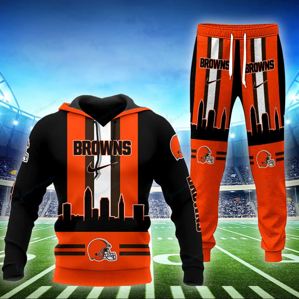 Cleveland Browns Hoodie and Jogger Set BG844