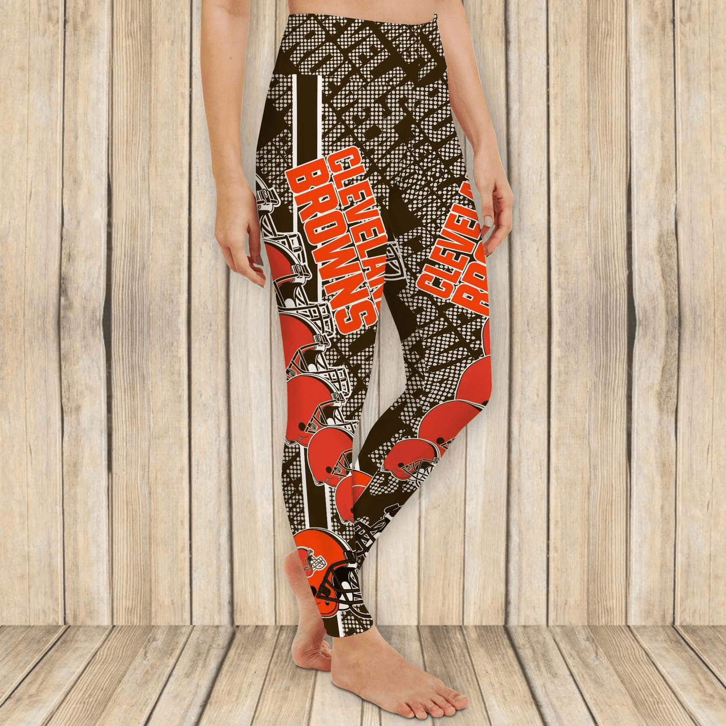 Cleveland Browns Leggings And Cross Tank Top BG07